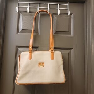 Valentina Cream and Tan Shoulder Bag